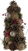 LuxuryLiving - Kerstboom - DKD Home Decor - Ananas - 17 x 17 x 30 cm - Bruin / Rood