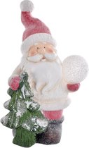 LuxuryLiving - Decoratieve figuren - DKD Home Decor - LED - Glasvezel - Kerstman - 24 x 17.5 x 41 cm