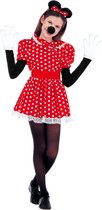 Widmann - Mickey & Minnie Mouse Kostuum - Stijlvolle Muis - Meisje - rood - Maat 158 - Carnavalskleding - Verkleedkleding