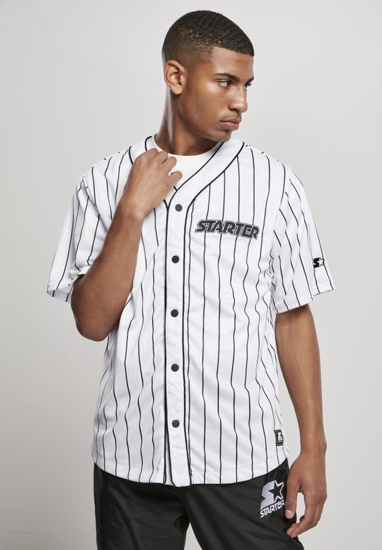 Starter Black Label - Baseball Jersey Heren T-shirt - S - Wit | bol