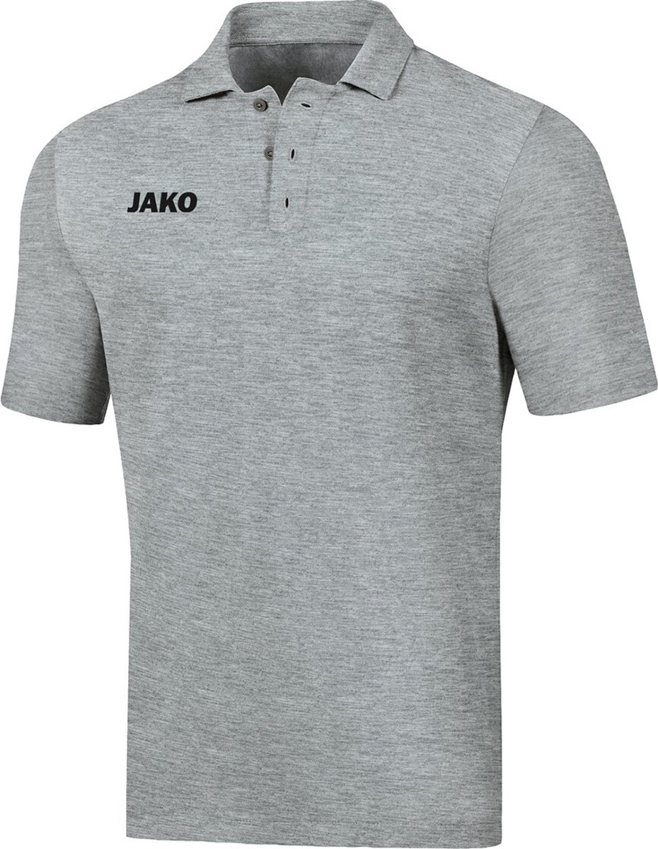 Jako Polo Base Dames Lichtgrijs Gemeleerd Maat 44