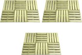 18 st Terrastegels 50x50 cm FSC hout groen