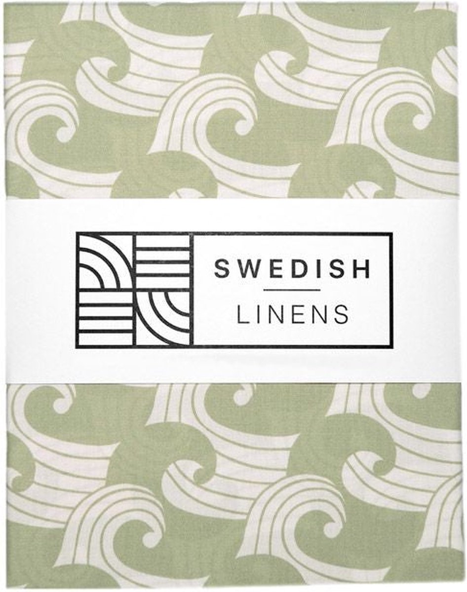 Swedish Linens - Jr. Bed Ledikant Hoeslaken Waves (70x160cm)