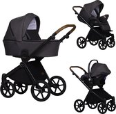 Baby Merc Mango 3 in 1 Kinderwagen - Donkergrijs - Kinderwagen incl. Autostoel