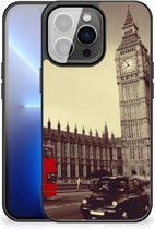 Telefoonhoesje Geschikt voor iPhone 13 Pro Max Telefoontas met Zwarte rand Londen City