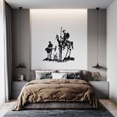 Metalen wanddecoratie - Don Quichot Metalen Decor - Metalen wandkunst - Home Wanddecoratie - Home Metalen Decor- (88x80cm) (34,6x31,4in)