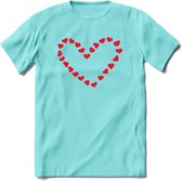 Valentijn Hart T-Shirt | Grappig Valentijnsdag Cadeautje voor Hem en Haar | Dames - Heren - Unisex | Kleding Cadeau | - Licht Blauw - XL