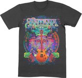 Santana Heren Tshirt -XL- Spiritual Soul Zwart