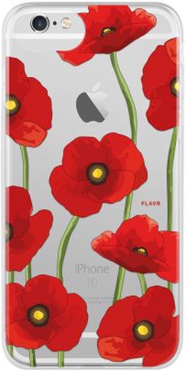 Apple iPhone 6/6s Hoesje - FLAVR - iPlate Serie - TPU Backcover - Poppy - Hoesje Geschikt Voor Apple iPhone 6/6s
