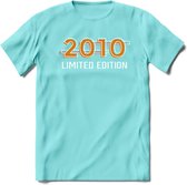 2010 Limited Edition Lines T-Shirt | Goud - Zilver | Grappig Verjaardag en Feest Cadeau Shirt | Dames - Heren - Unisex | Tshirt Kleding Kado | - Licht Blauw - S