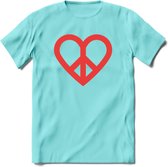 Valentijn Hart T-Shirt | Grappig Valentijnsdag Cadeautje voor Hem en Haar | Dames - Heren - Unisex | Kleding Cadeau | - Licht Blauw - XXL