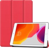 Mobigear Tablethoes geschikt voor Apple iPad 7 (2019) Hoes | Mobigear Tri-Fold Bookcase - Rood