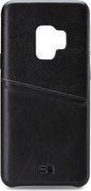 Samsung Galaxy S9 Hoesje - Senza - Pure Cardslot Serie - Echt Leer Backcover - Deep Black - Hoesje Geschikt Voor Samsung Galaxy S9
