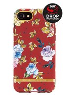 Apple iPhone 8 Hoesje - Richmond & Finch - Freedom Serie - Hard Kunststof Backcover - Red Floral / Gold - Hoesje Geschikt Voor Apple iPhone 8