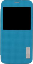 Samsung Galaxy S5 Plus Hoesje - Rock - Elegant Side Serie - Hard Kunststof Bookcase - Blauw - Hoesje Geschikt Voor Samsung Galaxy S5 Plus