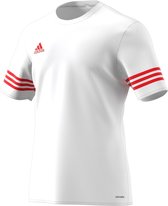 adidas Entrada 14 Sportshirt - Maat 128  - Unisex - wit/rood