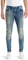 Purewhite - Dylan 685 Damaged Heren Skinny Fit   Jeans  - Blauw - Maat 31