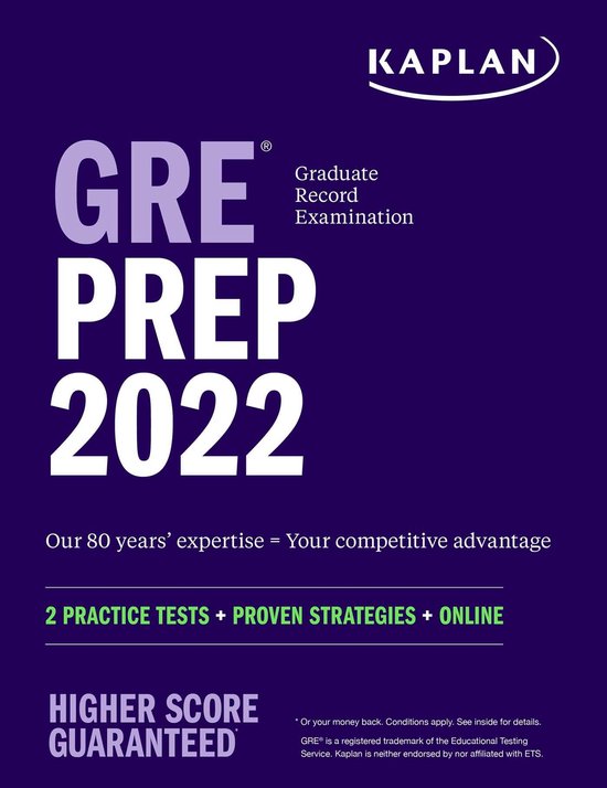 Boek cover Kaplan Test Prep -  GRE Prep 2022 van Kaplan Test Prep (Onbekend)
