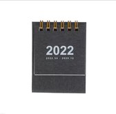 Zwart/Goud Kleine Bureaukalender 2022 - Tafelkalender 2022 - Kalender 2022 - Mini kalender 2022