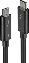 Lindy 41555 USB-kabel 0,5 m USB 3.2 Gen 1 (3.1 Gen 1) USB C Zwart