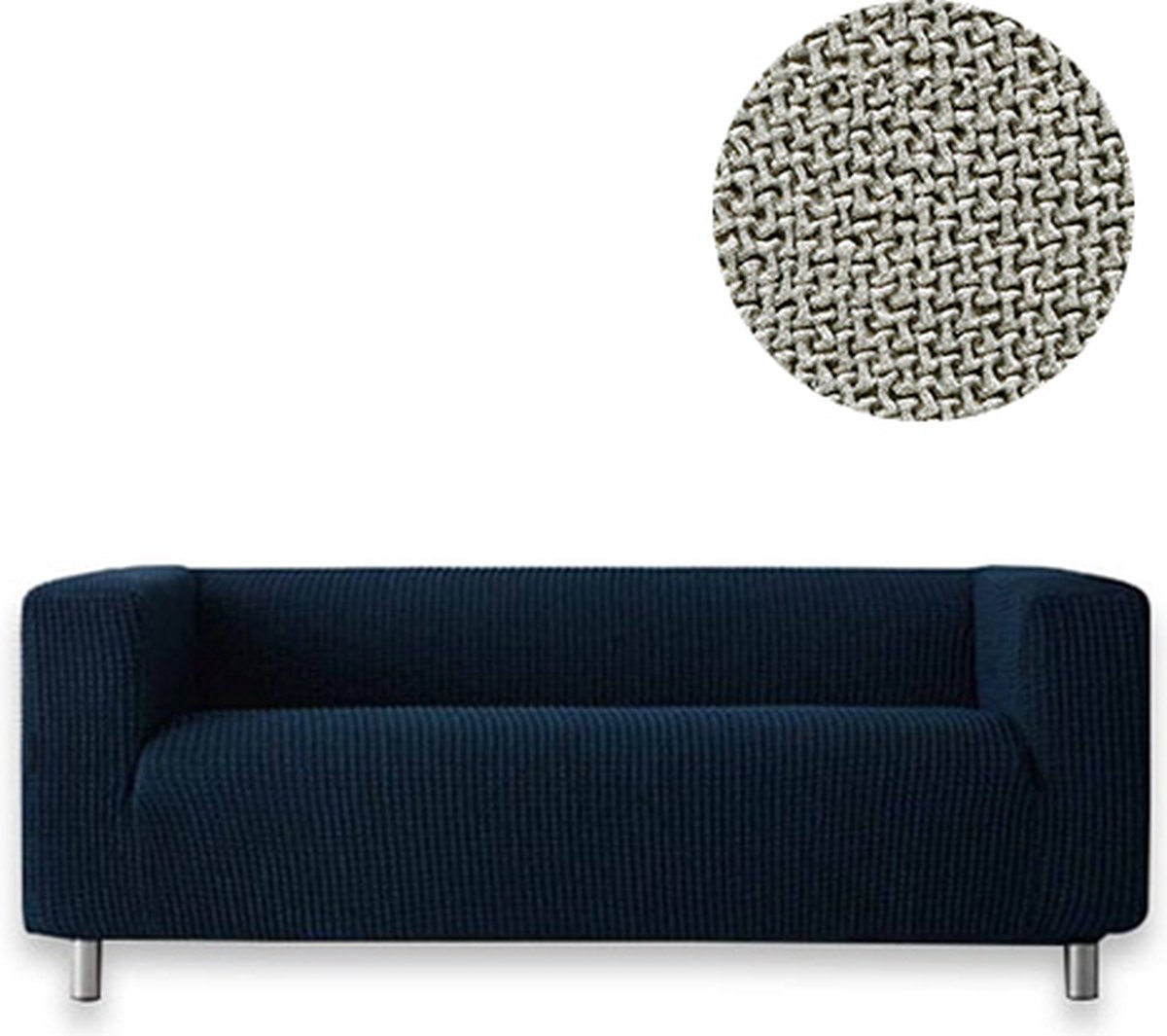 Belmarti Milos bankhoes hoge arm - Lichtgrijs - 190 cm tot 230cm breed