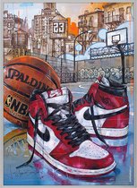 Air Jordan 1 basketball painting (reproduction) 51x71cm