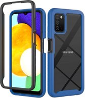 Samsung Galaxy A03s Hoesje Volledig Schokbestendig Hybride Cover Blauw
