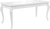 vidaXL Eettafel 179x89x81 cm hoogglans wit