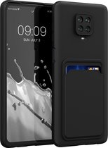 kwmobile telefoonhoesje geschikt voor Xiaomi Redmi Note 9S / 9 Pro / 9 Pro Max - Hoesje met pasjeshouder - TPU case in mat zwart