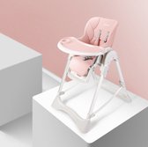 Friick Baby Eetstoel - Eetkamerstoel - Kantelbare Rugleuning - Opvouwbaar - Roze
