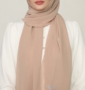Hijab Jersey Beige - Sjaal - Hoofddoek - Turban - Jersey Scarf - Sjawl - Dames hoofddoek - Islam
