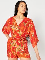 Superdry Vintage Kimono Playsuit Oranje L Vrouw