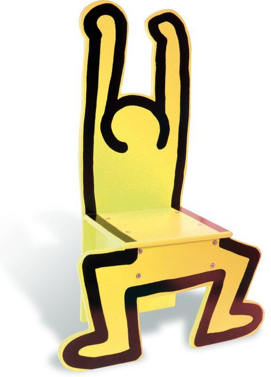 Standing Man Chair (Yellow) by Keith Haring