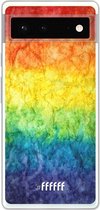 6F hoesje - geschikt voor Google Pixel 6 -  Transparant TPU Case - Rainbow Veins #ffffff