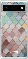 6F hoesje - geschikt voor Google Pixel 6 -  Transparant TPU Case - Colour Tiles #ffffff