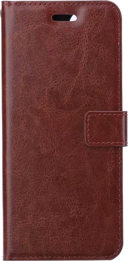 Samsung Galaxy S21 FE Case Bookcase 2x Screen Protector - Samsung Galaxy S21 FE Case Cover - Samsung Galaxy S21 FE Screen Protector 2x - Marron