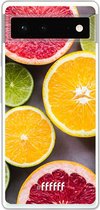6F hoesje - geschikt voor Google Pixel 6 -  Transparant TPU Case - Citrus Fruit #ffffff