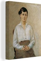 Canvas Schilderij Käthe Liebermann, de dochter van de kunstenaar - schilderij van Max Liebermann - 90x120 cm - Wanddecoratie