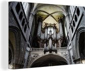 Canvas Schilderij Kathedraal met orgel van Saint Benignus - 60x40 cm - Wanddecoratie