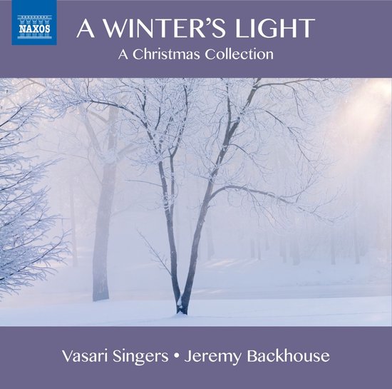 Hoes van kerstalbum "A Winter's Light" met besneeuwde bomen en titel.
