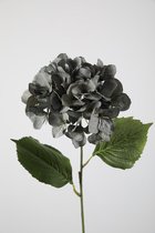 Kunstbloem - Hydrangea - Hortensia - topkwaliteit decoratie - 2 stuks - zijden bloem - Grijs - 61 cm hoog