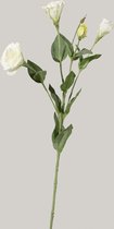Kunstbloem - Lisianthus - Eustoma - topkwaliteit decoratie - 2 stuks - zijden bloem - Wit - 56 cm hoog