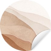 Wallpaper Circle - Aquarelle - Berg - Abstrait - 100x100 cm - Wall Circle - Auto-adhésif - Wallpaper Sticker XXL