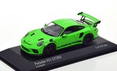 Porsche 911 (991 II) GT3 RS 2018 ( Groen met zwarte velgen ) 1-43 Minichamps Limited 333 Pieces