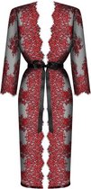 Obsessive Redessia - Erotische Kimono - Rood/Zwart - L/XL