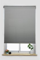 Duhtz Rolgordijn Verduisterend Grijs 120x210 cm voor slaapkamer - badkamer - woonkamer - kantoor