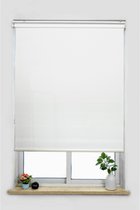 Duhtz Rolgordijn Verduisterend Wit 160x210 cm voor slaapkamer - badkamer - woonkamer - kantoor