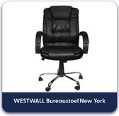 WESTWALL boston bureaustoel – luxe directie stoel – ergonomische bureaustoel – verrijdbaar - zwart