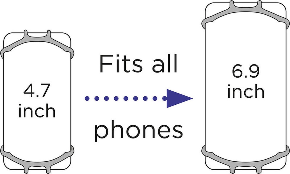 Anti-Shake telefoonhouder voor fietsen rolstoel loopband