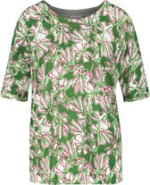 GERRY WEBER Dames Trui met korte mouwen en bloemenmotief